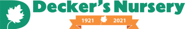 Decker's nursery logo. Decker's Nursery